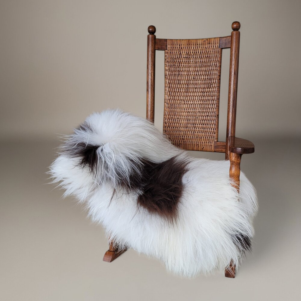 Brown + White Icelandic Throw 52" x 33"